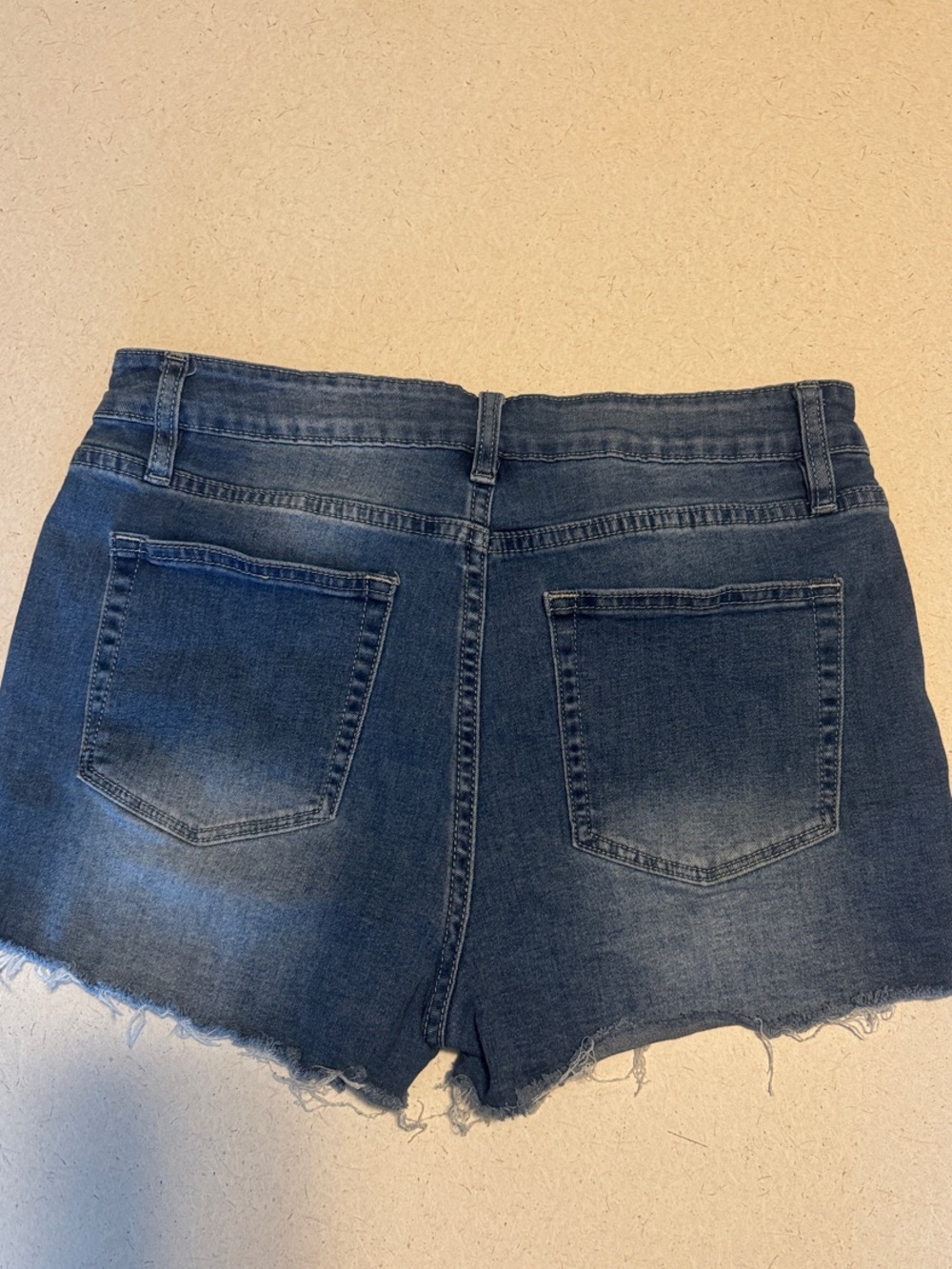 Classic Dark Blue Denim Cutoff Shorts